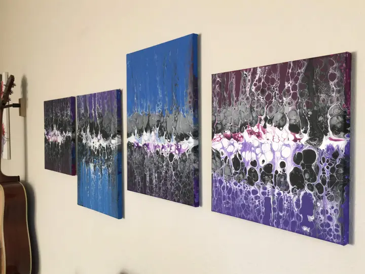 Blue and Purple Swipe