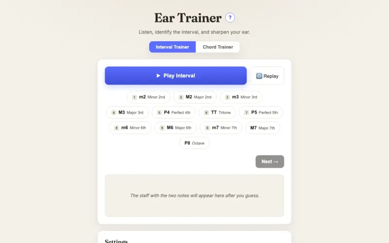 Ear Trainer screenshot